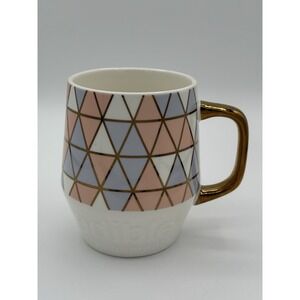 Edible Arrangements Oversized Large Coffee Cup Mug Gold Trim Handle Multicolored